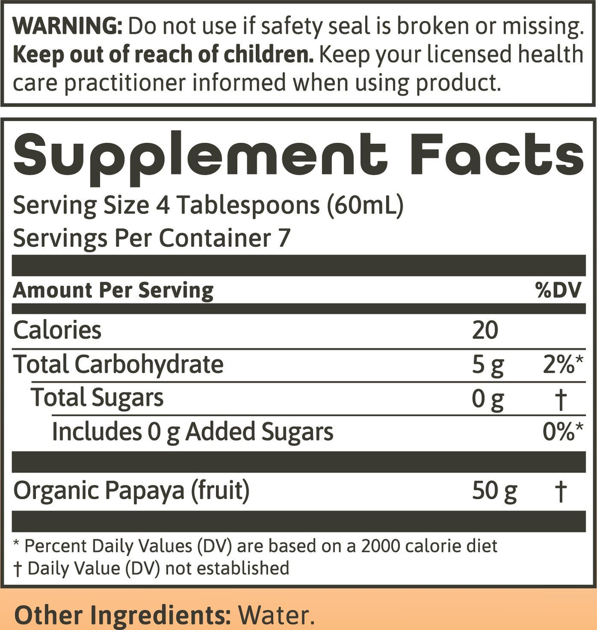 Dynamic Health Papaya Puree 16 oz Liquid