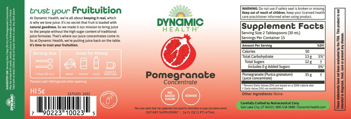 Dynamic Health Pomegranate Juice Concentrate 16 oz Liquid