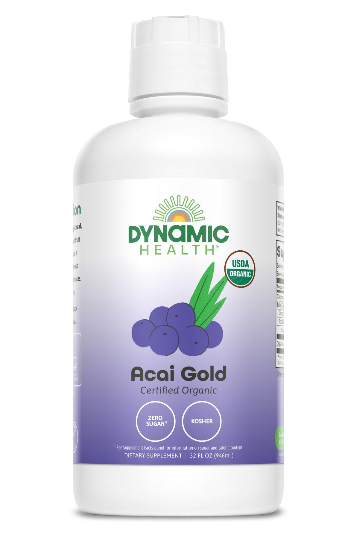 Dynamic Health Acai Gold 100% Organic 32 oz Liquid