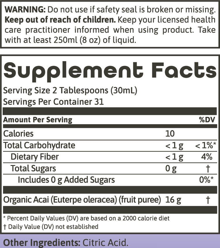 Dynamic Health Acai Gold 100% Organic 32 oz Liquid