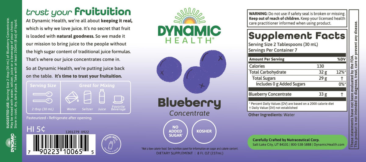 Dynamic Health Blueberry Juice Concentrate 8 oz Liquid
