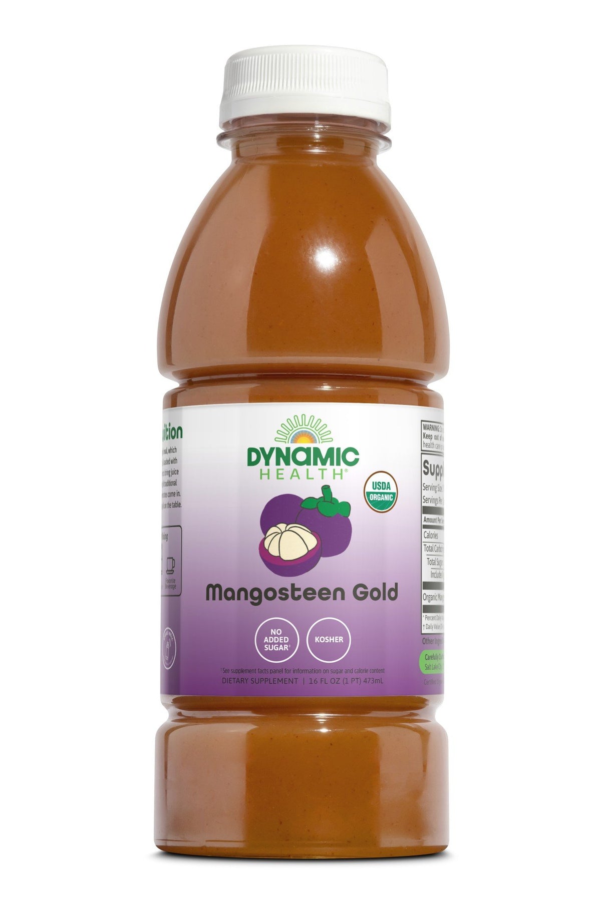 Dynamic Health Mangosteen Gold 100% Pure 16 oz Liquid