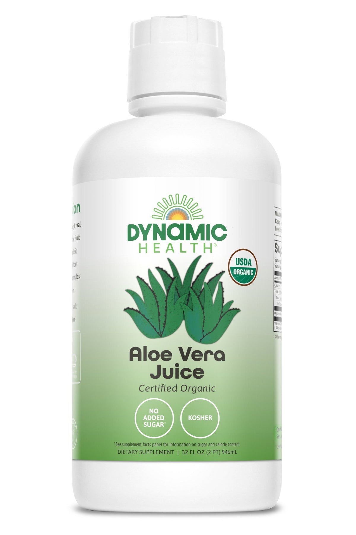 Dynamic Health Organic Aloe Vera Juice Unflavored 32 oz Liquid