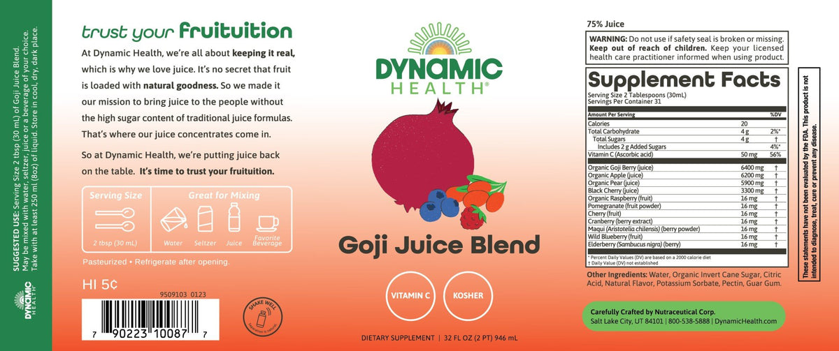 Dynamic Health Goji Juice 32 oz Liquid