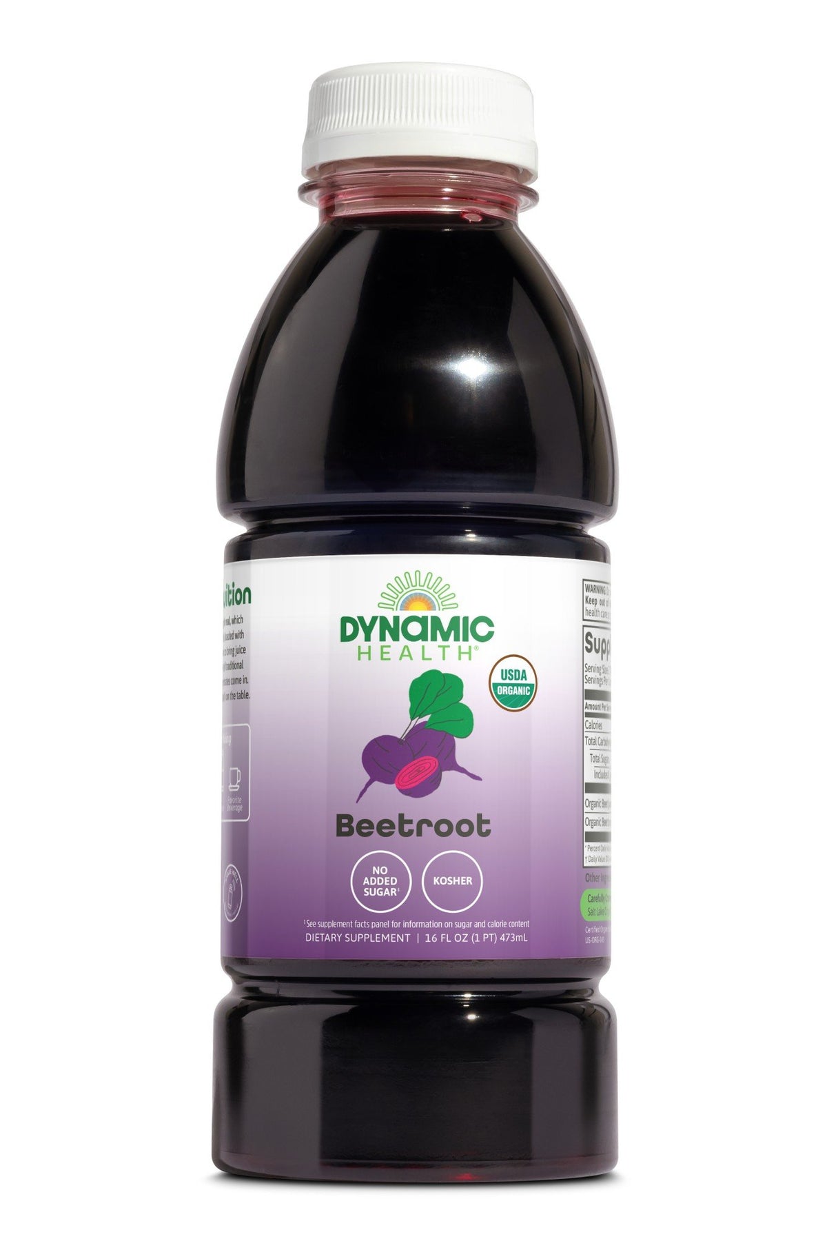 Dynamic Health Beetroot Juice Certified Organic 16 oz Liquid