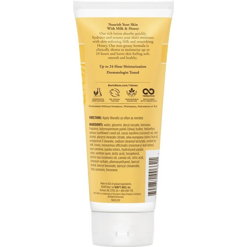 Burt&#39;s Bees Naturally Nourishing Milk &amp; Honey Body Lotion 6 oz Lotion