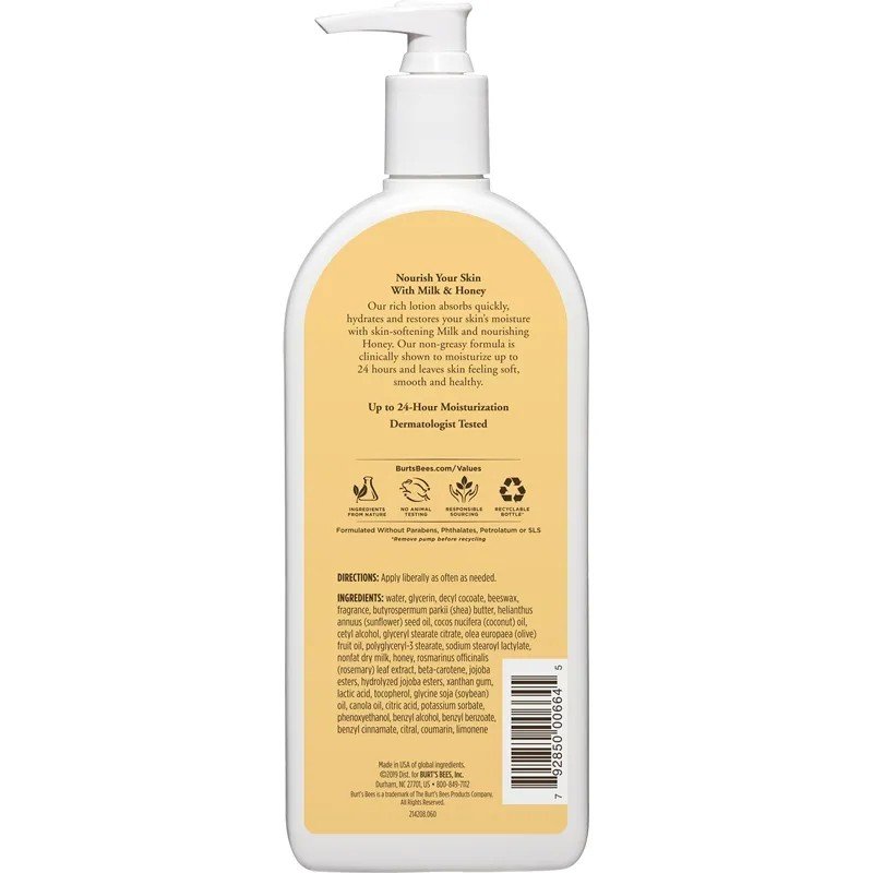 Burt's Bees Milk & Honey Body Lotion 12 oz Lotion