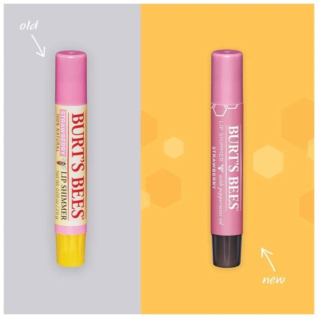 Burt&#39;s Bees Lip Shimmer - Strawberry 0.09 oz Stick