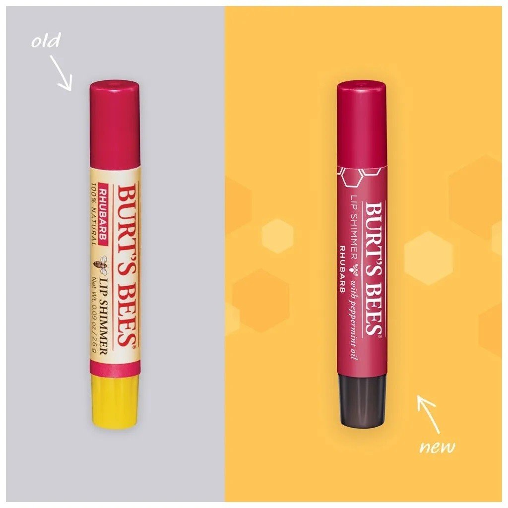 Burt&#39;s Bees Lip Shimmer-Rhubarb 0.09 oz Stick