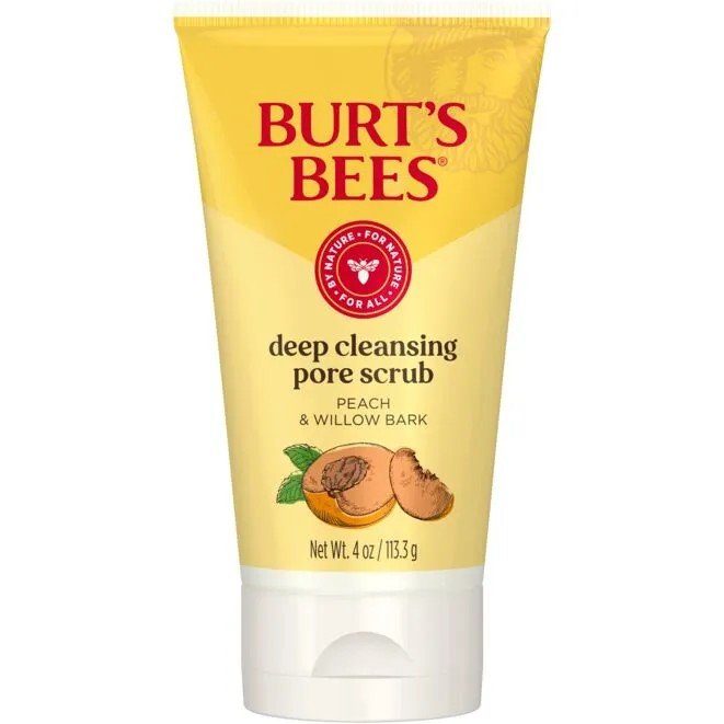 Burt's Bees Peach & Willowbark Deep Pore Scrub 4 oz Scrub