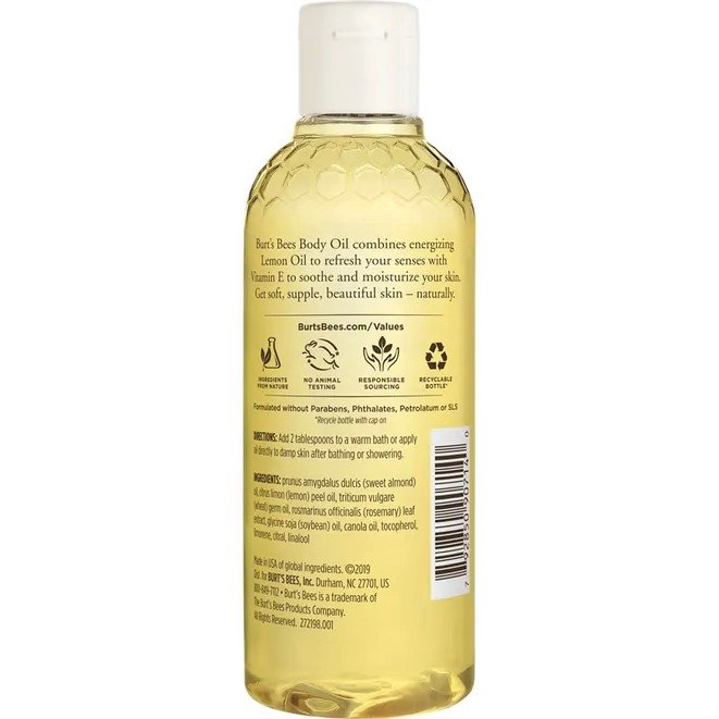 Burt&#39;s Bees Lemon &amp; Vitamin E Body Oil 5 fl. oz. Oil