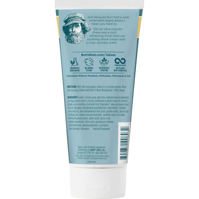 Burt&#39;s Bees Men&#39;s Cooling Shave Cream 5 oz. Cream