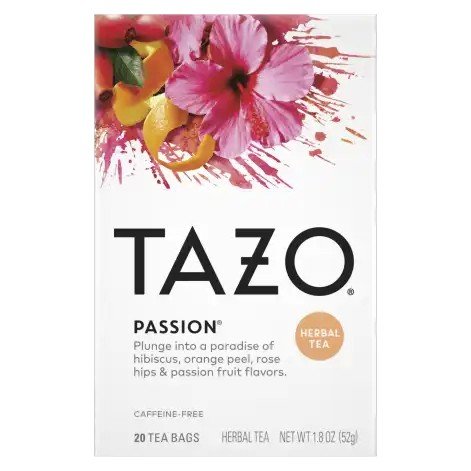 Tazo Teas Herbal Tea-Passion Caffeine-Free 20 Tea Bags