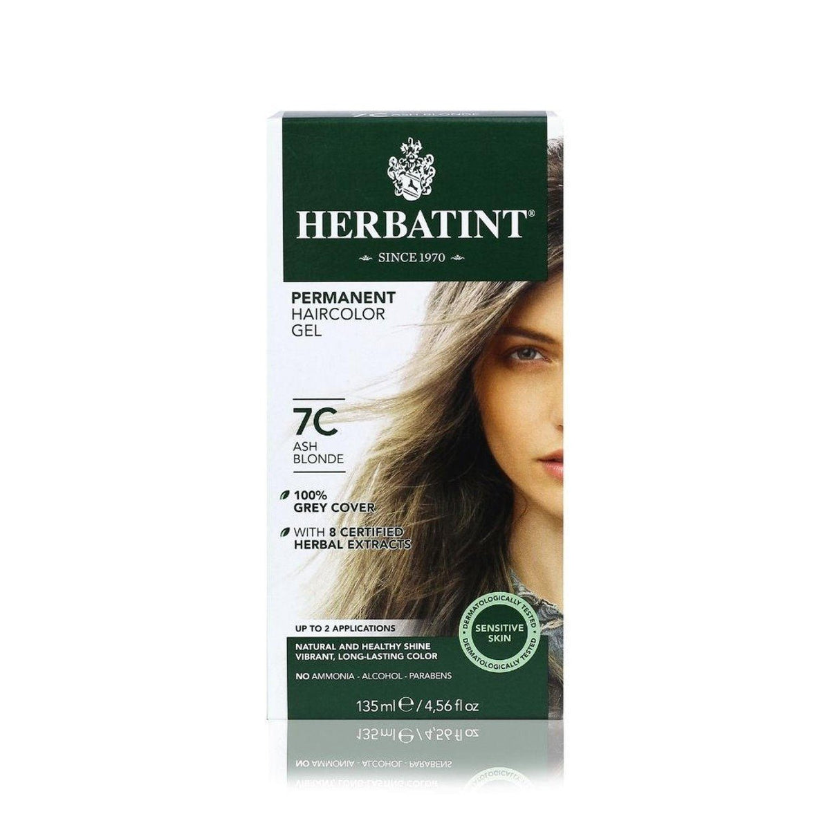 Herbatint 7C-Ash Blonde-Permanent Hair Color Gel 4.56 fl oz Liquid