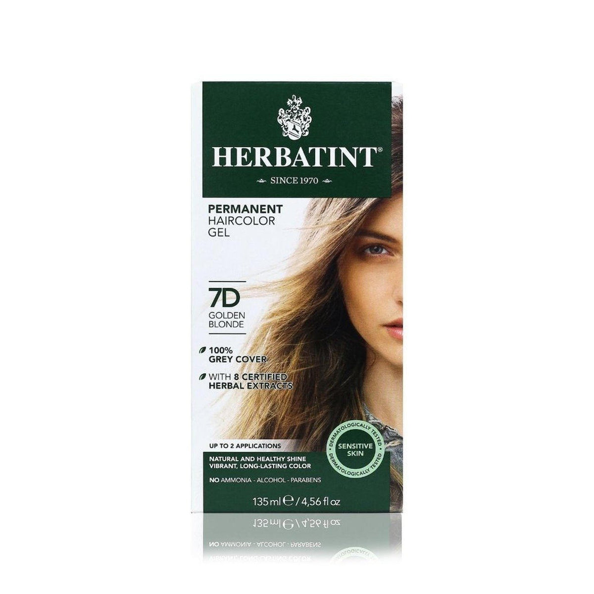 Herbatint 7D-Golden Blonde-Permanent Hair Color Gel 4.56 fl oz Liquid