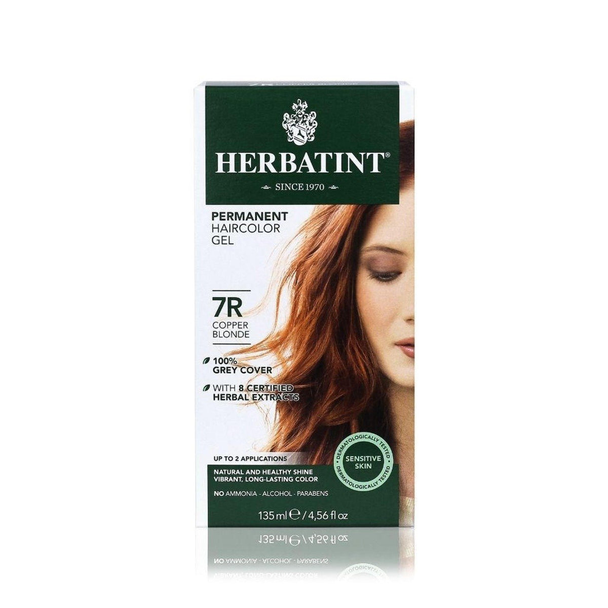 Herbatint 7R-Copper Blonde-Permanent Hair Color Gel 4.56 fl oz Liquid