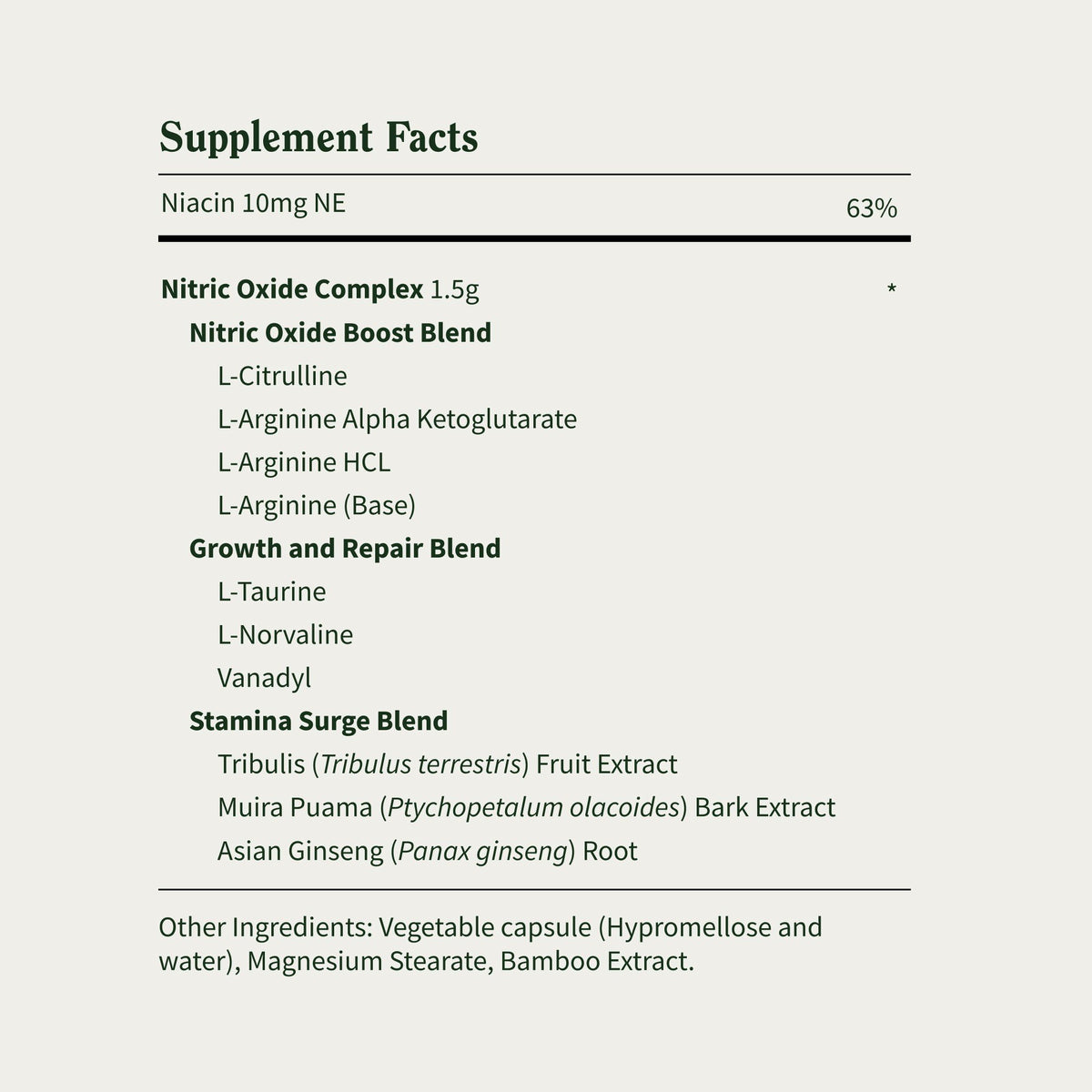 Snap Supplements Nitric Oxide Booster 60 Capsule