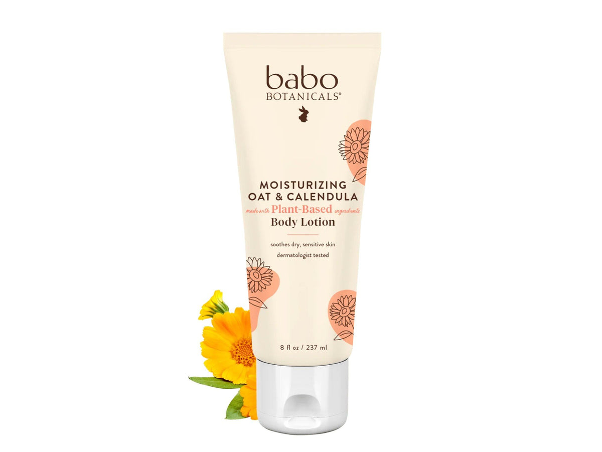 Babo Botanicals Moisturizing Oat &amp; Calendula Body Lotion 8 oz Cream