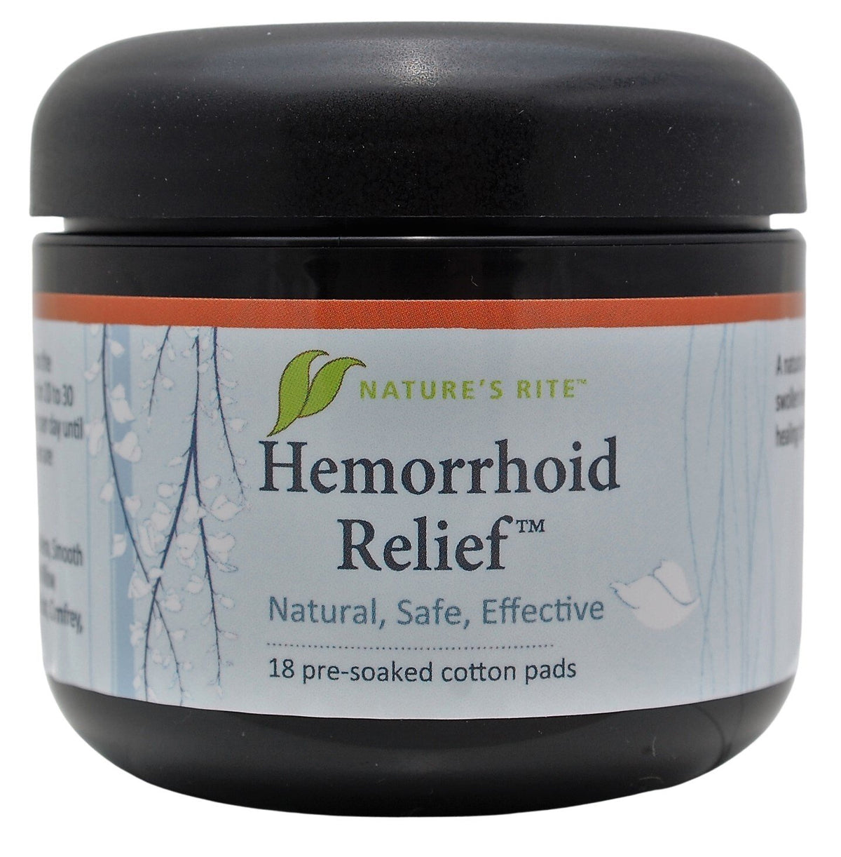 Natures Rite Hemorrhoid Relief 18 pre-soaked cotton Container