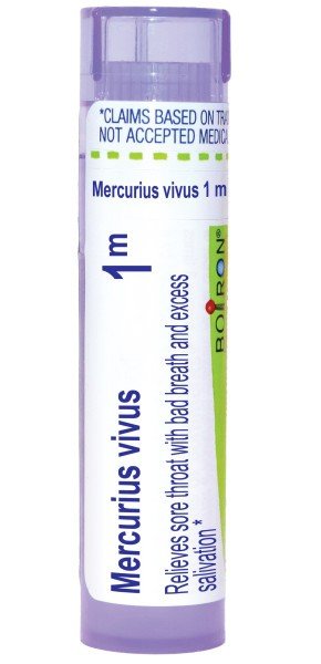 Boiron Mercurius Vivus 1M Homeopathic Single Medicine For Cough, Cold & Flu 80 Pellet