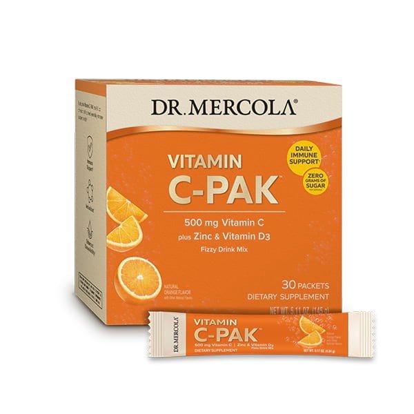 Dr. Mercola Vitamin C-Pak Fizzy Drink Mix 30 Packets Box