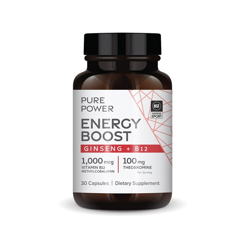 Dr. Mercola Pure Power Energy Boost Ginseng + B-12 30 Capsule