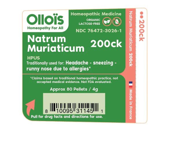 Ollois Homeopathics Natrum Muriaticum 200CK Organic &amp; Lactose-Free 80 Pellet