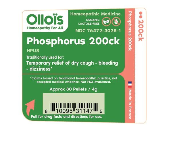 Ollois Homeopathics Phosphorus 200CK Organic &amp; Lactose-Free 80 Pellet