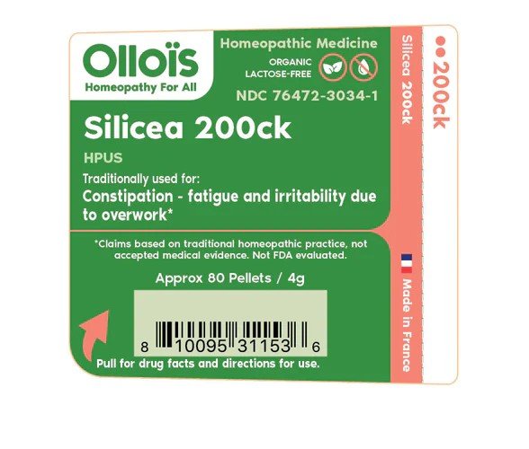Ollois Homeopathics Silicea 200CK Organic &amp; Lactose-Free 80 Pellet
