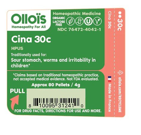 Ollois Homeopathics Cina 30c Organic &amp; Lactose-Free 80 Pellet