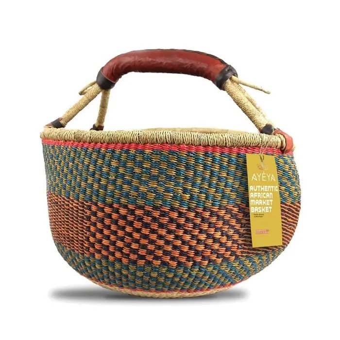 Ayate Handwoven Market Style Grass Basket 1 Bag