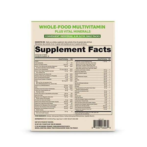 Dr. Mercola Whole Food Multivitamin Daily Packs 240 Tablet
