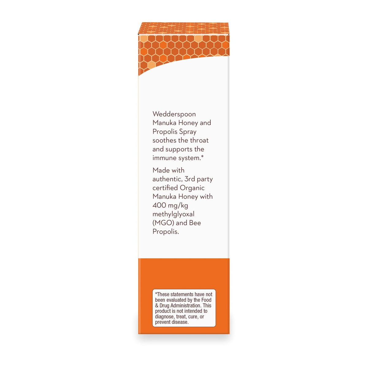 Wedderspoon Propolis and Manuka Honey Throat Spray - Original Honey 1 oz Spray