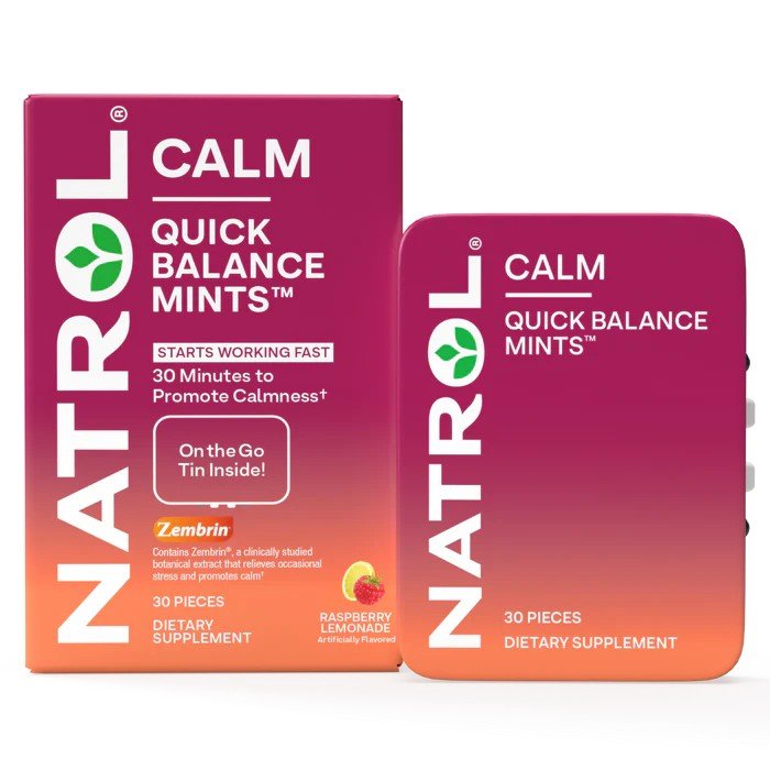 Natrol Quick Balance Mints Calm - Raspberry Lemonade 30 Mints