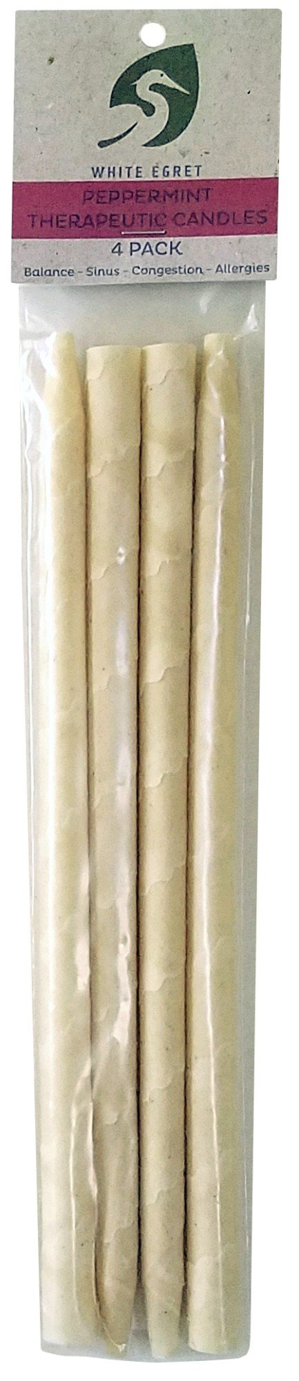 White Egret INC Peppermint Ear Candle 4 Pack Candle