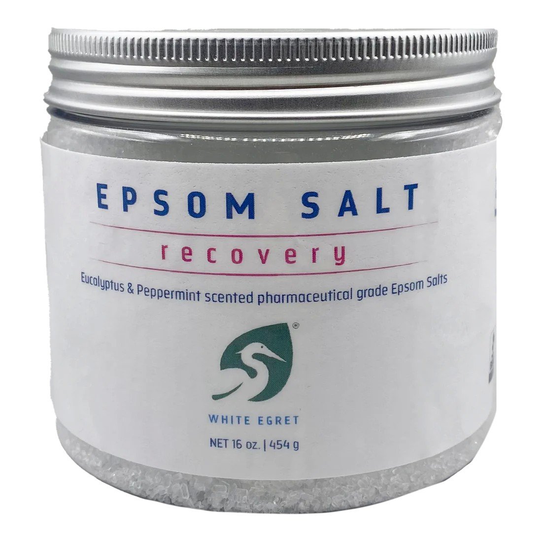 White Egret INC Recovery Epsom Salt  Peppermint Eucalyptus 16 oz Salt