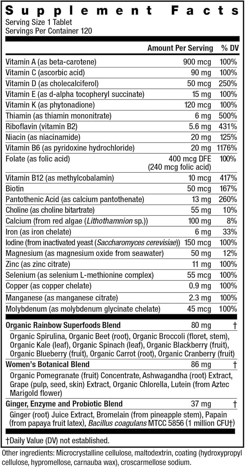 Rainbow Light High Potency Women&#39;s One-Daily Multivitamin 120 Tablet