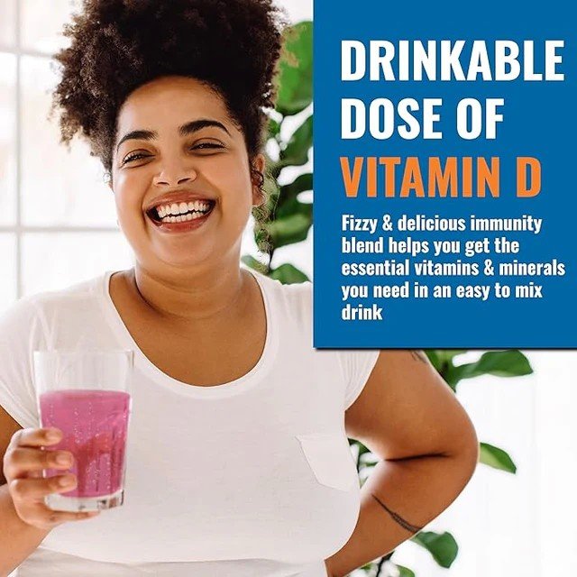 Ener-Life Ener-D+-Vitamin D Drink Mix-1,000 IU of Vitamin D3-Raspberry-30 Count 5.15 oz(146 g) Powder