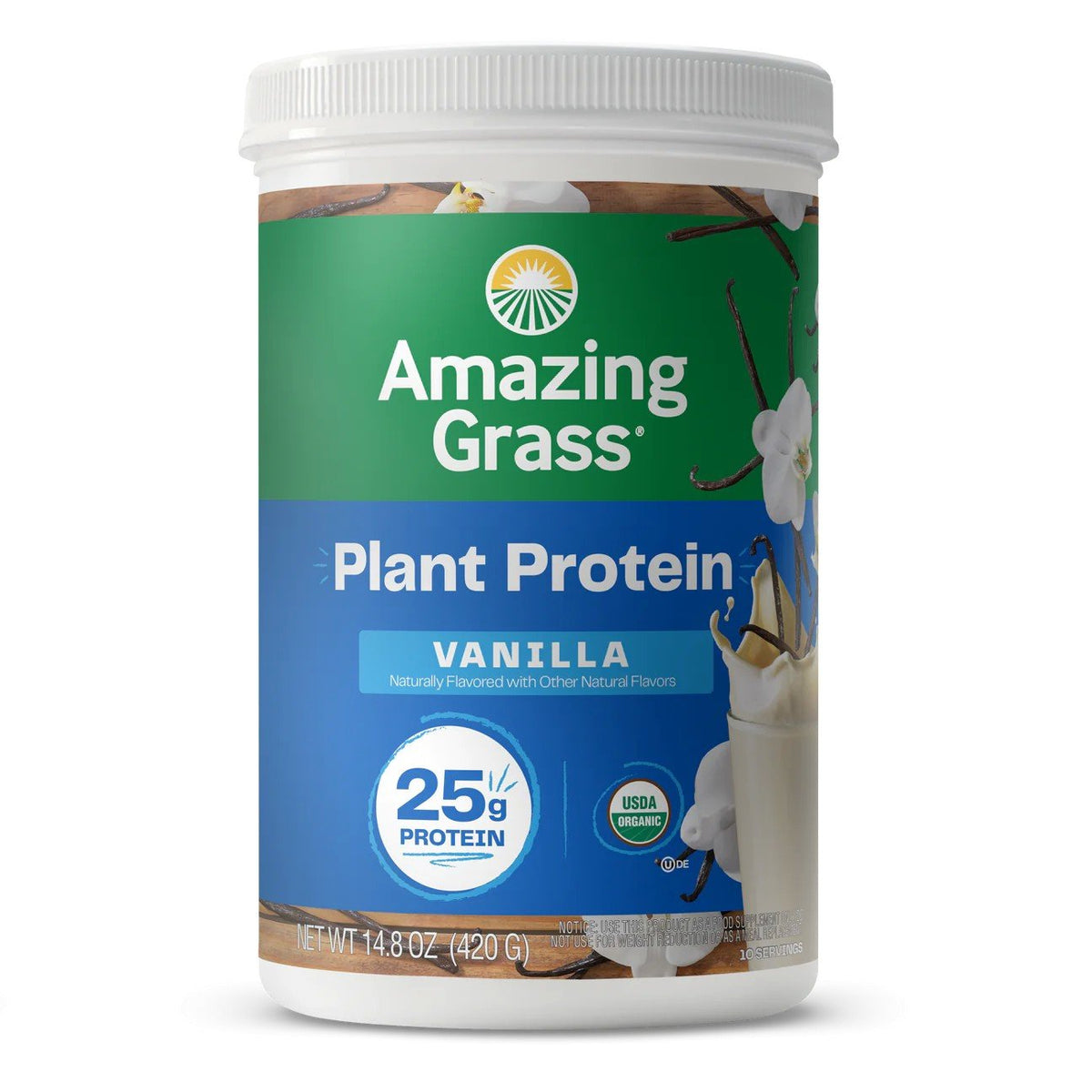 Amazing Grass Plant Protein Vanilla 25 g 14.8 oz Powder