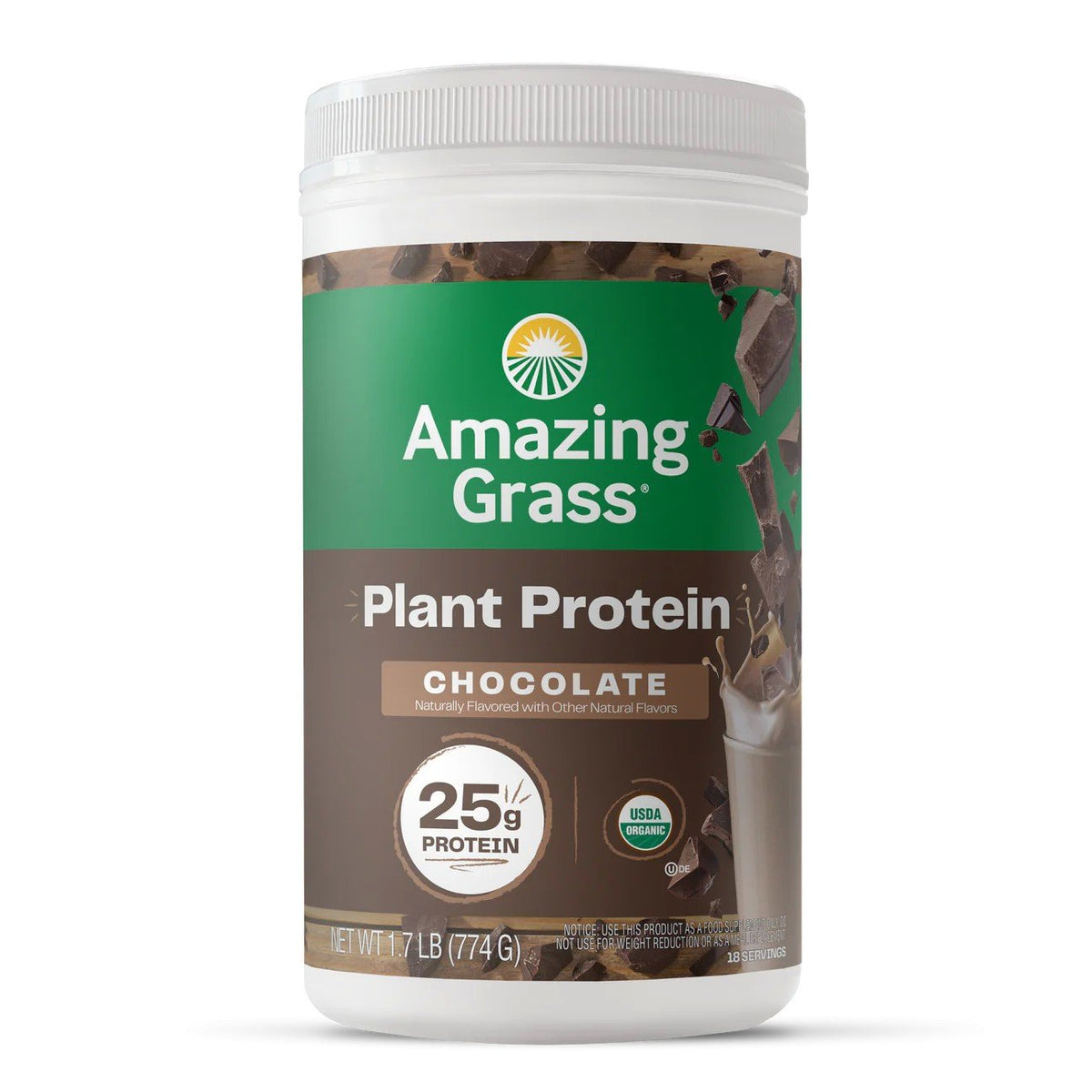 Amazing Grass Plant Protein Chocolate 25 g 1.71 lbs Powder