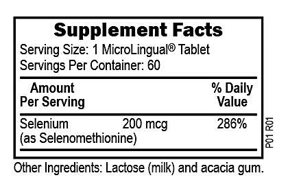 Superior Source Selenium 200mcg (from Selenomethionine 19.5mg) 60 Sublingual Tablet