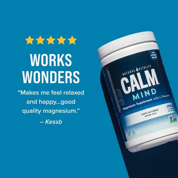 Natural Vitality Calm Mind Unflavored 6 oz Powder