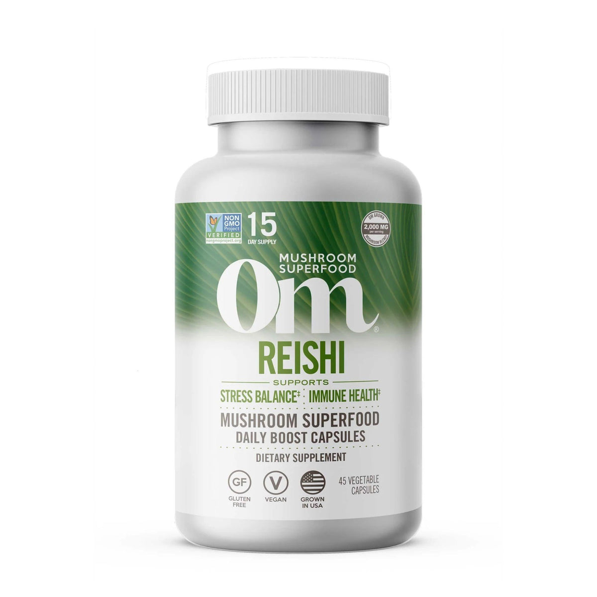 Om Mushrooms Reishi Mushroom Superfood 45 Capsule