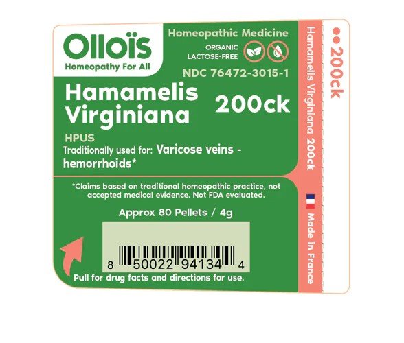 Ollois Homeopathics Hamamelis Virginiana 200CK Organic &amp; Lactose-Free 80 Pellet