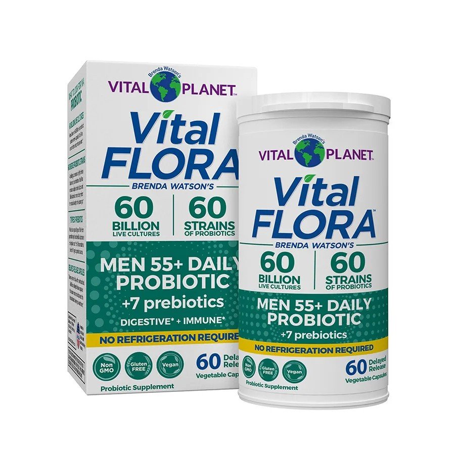 Vital Flora Vital Flora 60B, 60 Strain, Men&#39;s 55+ 60 VegCap
