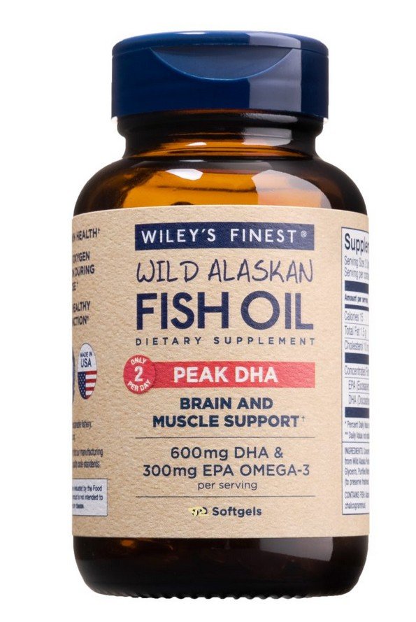 Wileys Finest Wild Alaskan Fish Oil  Peak DHA 180 Softgel