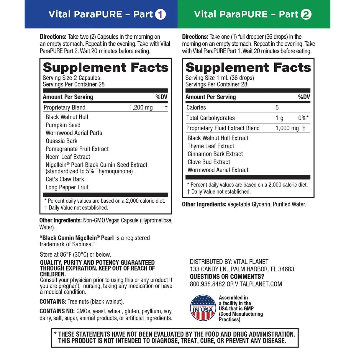 Vital Planet Vital ParaPure 2 Part Kit