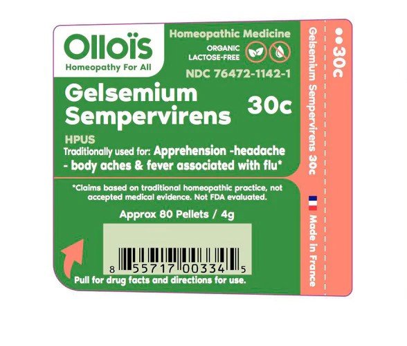 Ollois Homeopathics Organic Lactose Free Gelsemium Sempervirens 30C 80 Pellet