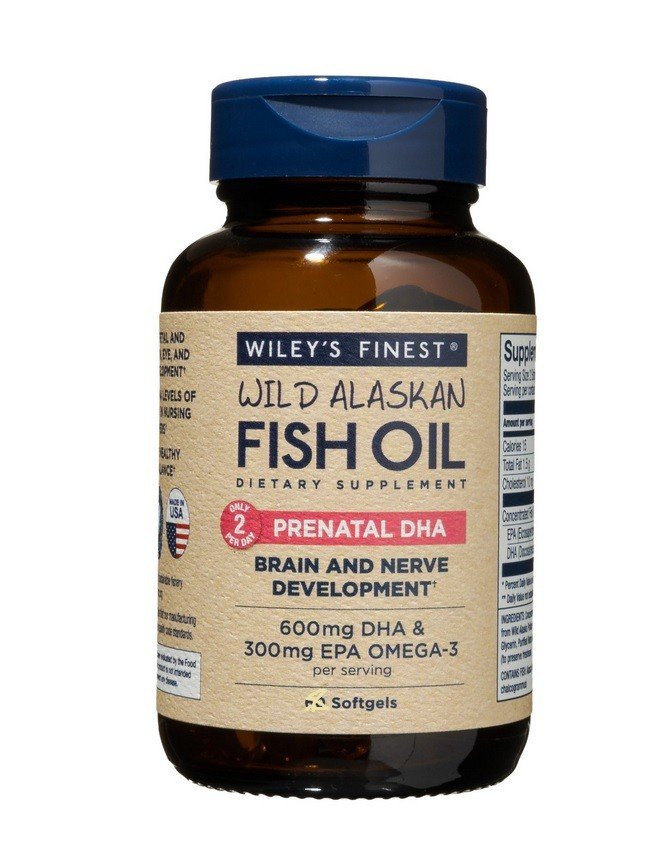 Wileys Finest Wild Alaskan Fish Oil Prenatal DHA 180 Softgel
