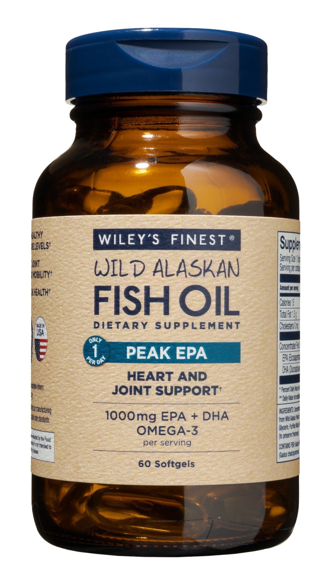 Wileys Finest Wild Alaskan Fish Oil Peak EPA 60 Softgel
